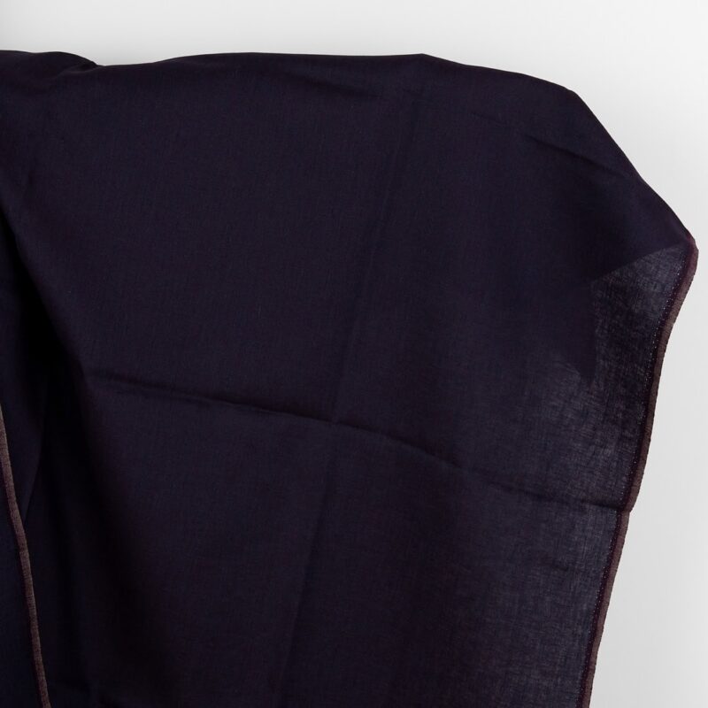 Linen fabric deep blue and violet melange