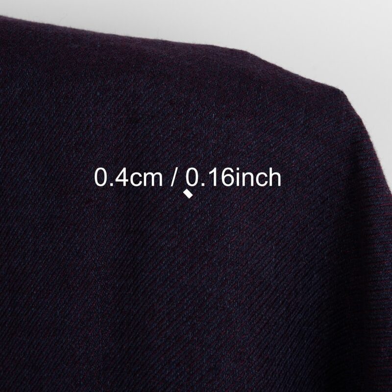 Linen fabric deep blue and violet melange, with measurements