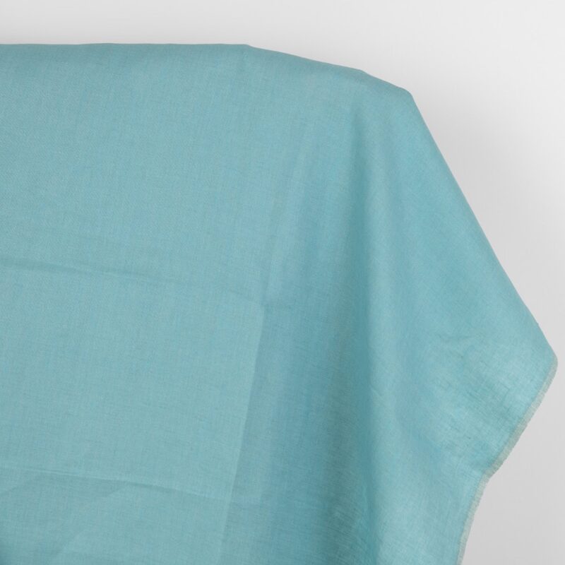 Linen fabric green and turquoise melange, 180cm width
