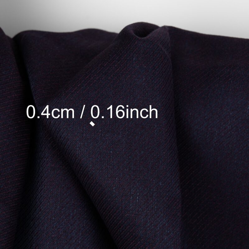 Linen fabric deep blue and violet stripes, washed, with measurements