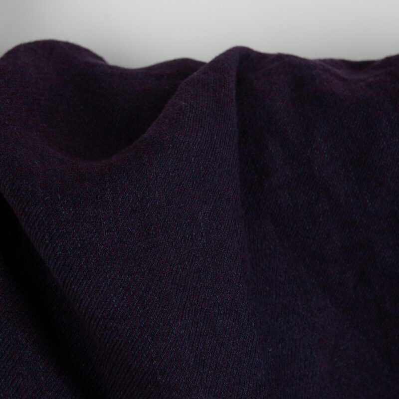 Linen fabric deep blue and violet stripes, dobby